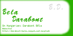 bela darabont business card